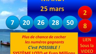 My Million Euro Millions mardi 25/03 resultat tirage