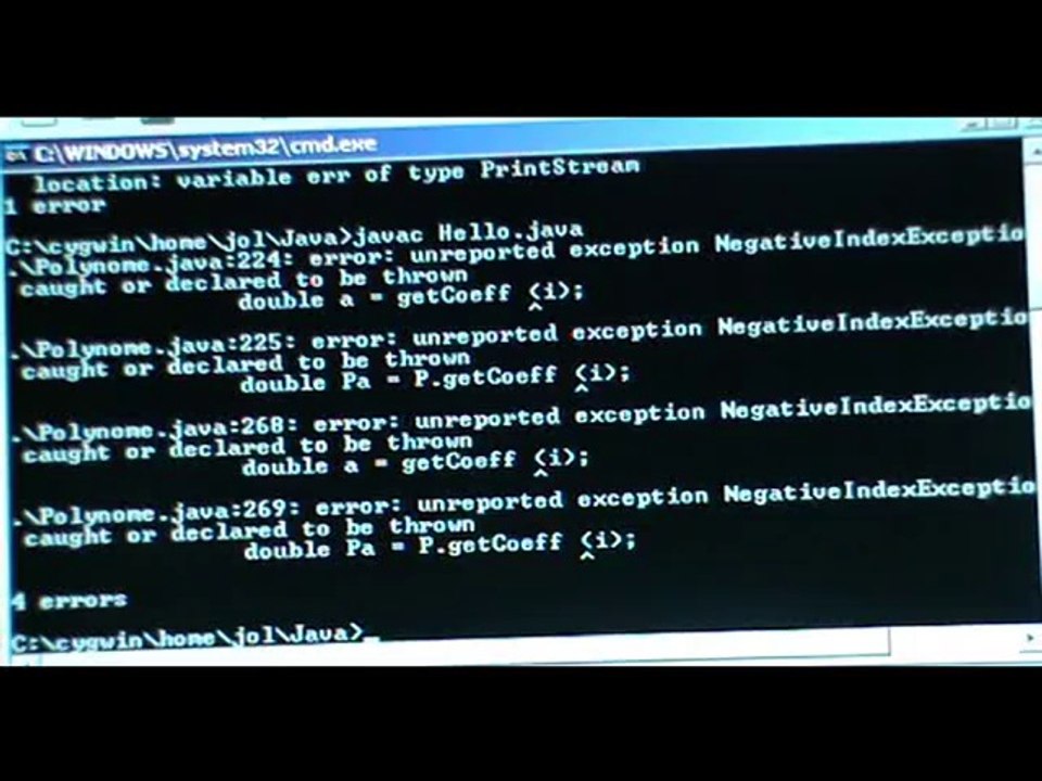 Cours 179 -- Les exceptions en Java