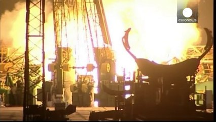 US and Russians blast off together to the International Space Station