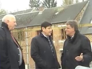 Maroilles Inauguration des travaux de la traversée du village avec Patrick Kanner
