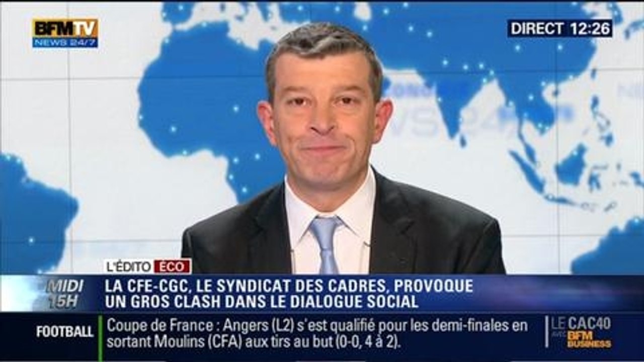 L'Édito éco de Nicolas Doze: Pacte de responsabilité: la CFE-CGC provoque un gros clash dans le dialogue social - 26/03