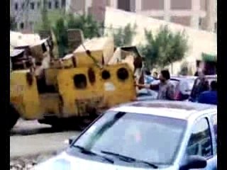 Accident avec un rouleau compresseur