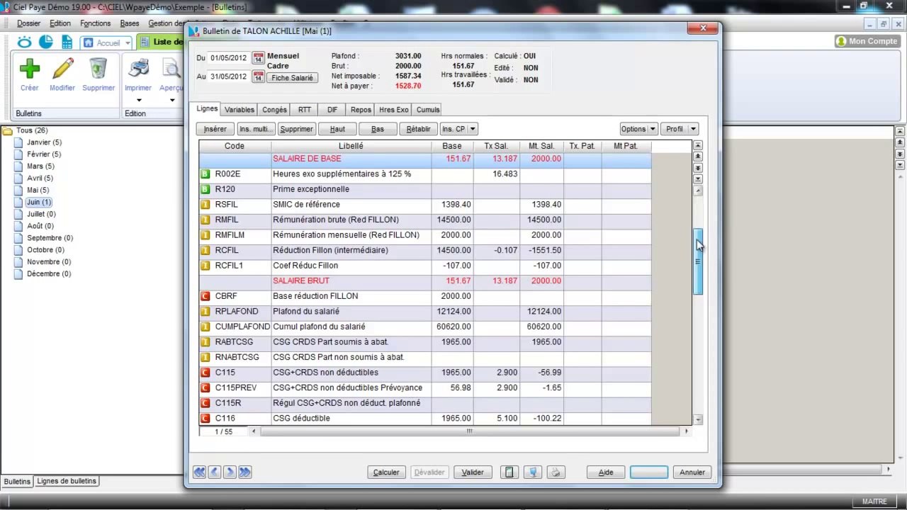 CIEL Paye :  La regularisation des tranches