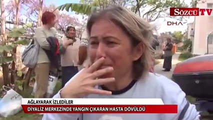 Yangın çıkaran hasta dövüldü