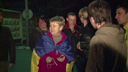 Ukrainian marines return to Kiev from Crimea