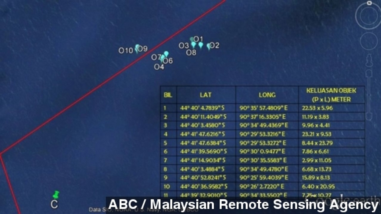Satellite Spots 122 Possible Objects In Search For MH370