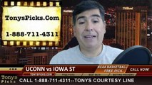 Iowa St Cyclones vs. Connecticut Huskies Pick Prediction NCAA College Basketball Odds Preview 3-28-2014