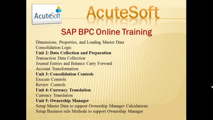 SAP BPC Online Training