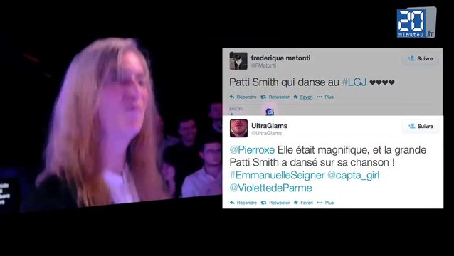 Emmanuelle Seigner fait danser Patti Smith au Grand Journal !