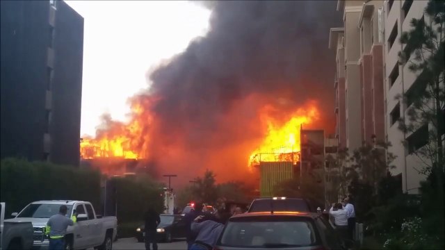 Five-Alarm Fire Engulfs Houston Apartment Building