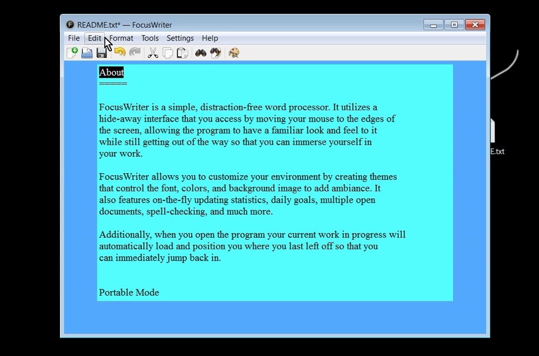 Free-Focus Writer v.1.4.5_portable