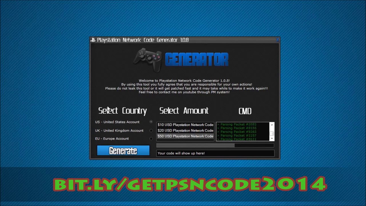 PSN Code Generator - Free PSN Codes 2014
