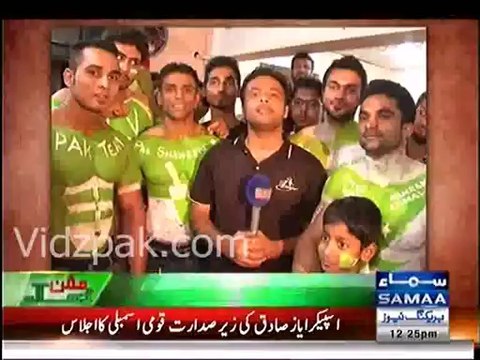 Karachi Body Builders expressed their love with Pakistan Cricket Team