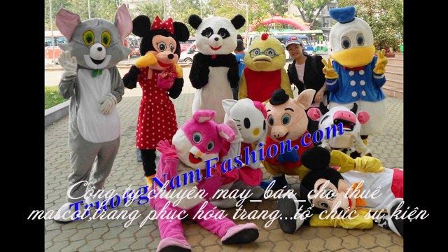 Chuyên nhận may và cho thuê các loại trang phục biểu diễn, mascot,đồ chú hề,trang phục thú hở mặt giá rẻ
