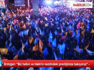 Erdoğan: "Biz halkın ve Hakk'ın nezdindeki prestijimize bakıyoruz" -