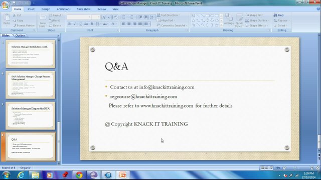 SAP Solution Manager Online Training Knack IT Training