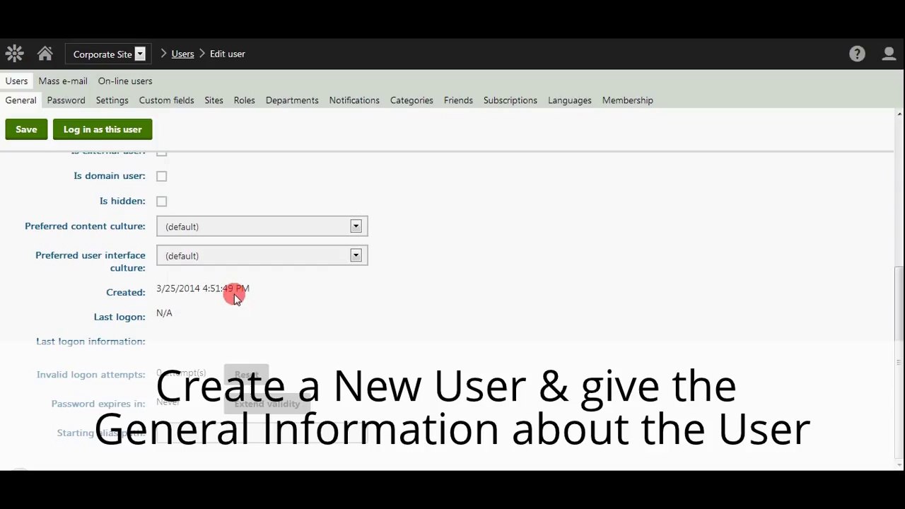 User Management in Kentico 8  - Ray Business Technologies