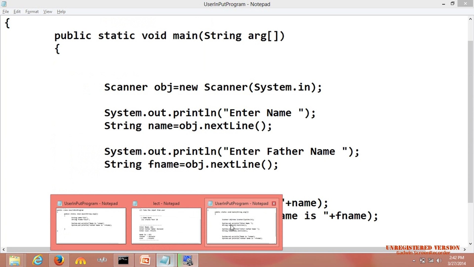 Java Programming Tutorial 4 User Input (Sindhi )