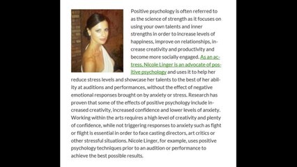 Nicole Linger | Using Positive Psychology to Achieve Life Goals