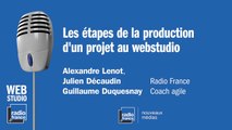 Les étapes de la production d'un projet au webstudio de Radio France