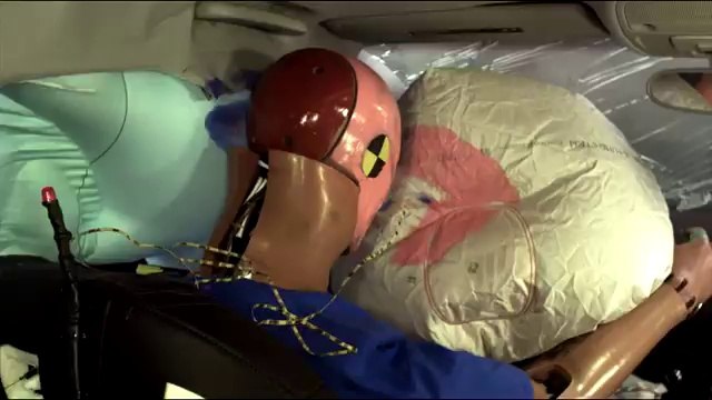 2015 Audi A3 small overlap IIHS crash test