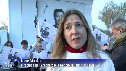 Action de RSF pour la liberté de la presse en Chine