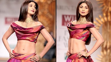 Shilpa Shetty's Sexy Waist At Wills Lifestyle India Fashion Week 2014 – HOT Or NOT ?