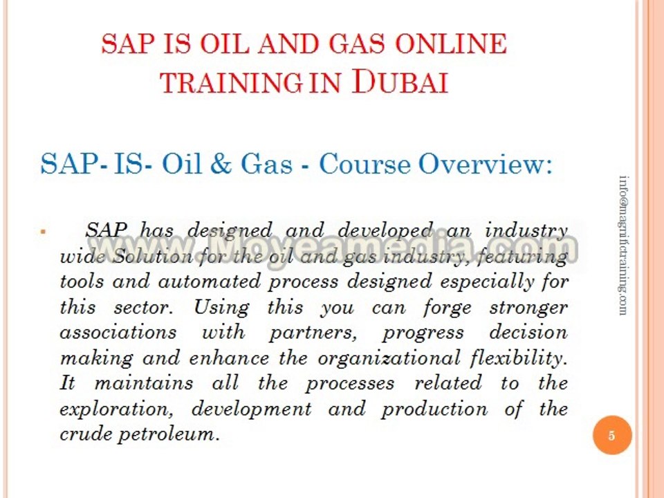 sap is oil and gas online training
