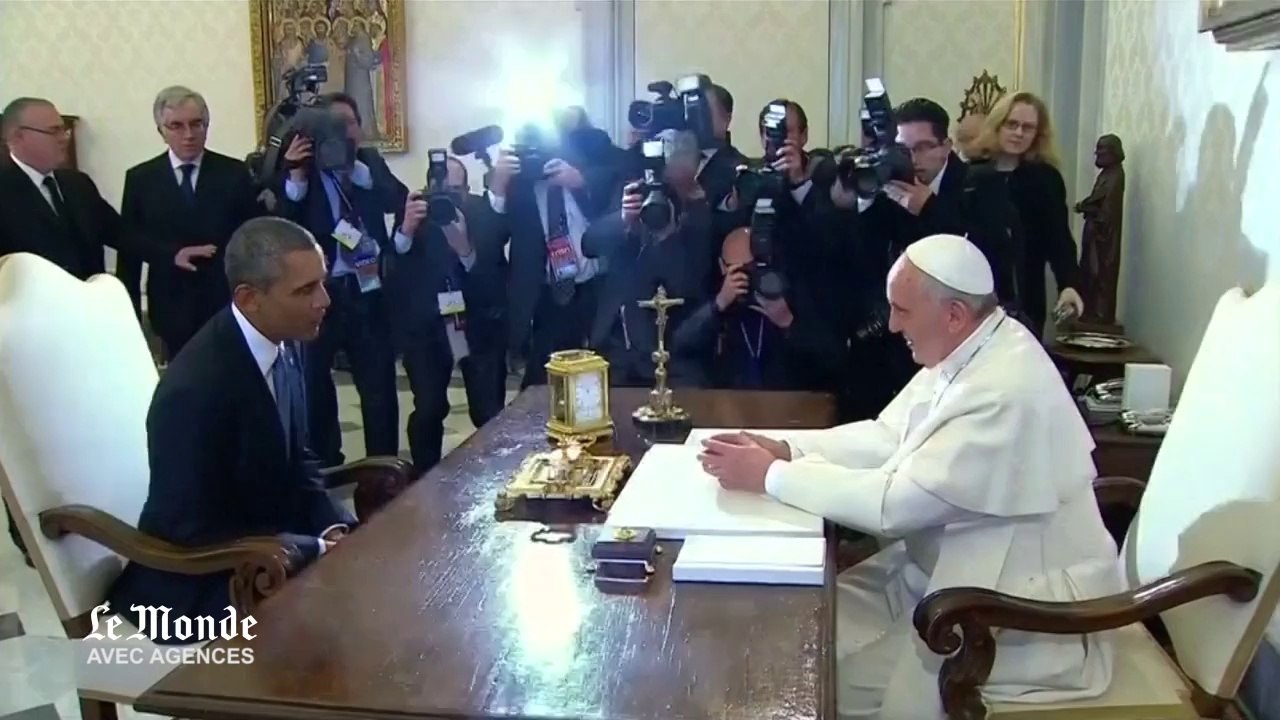 Vidéo : la rencontre de Barack Obama et du pape François