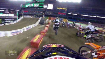 Awesome motocross race : From 14th to 1st!