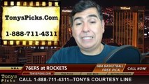 Houston Rockets vs. Philadelphia 76ers Pick Prediction NBA Pro Basketball Odds Preview 3-27-2014