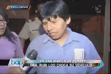 Pareja de 'Luisito' Caycho protagonizó accidente de tránsito en SMP