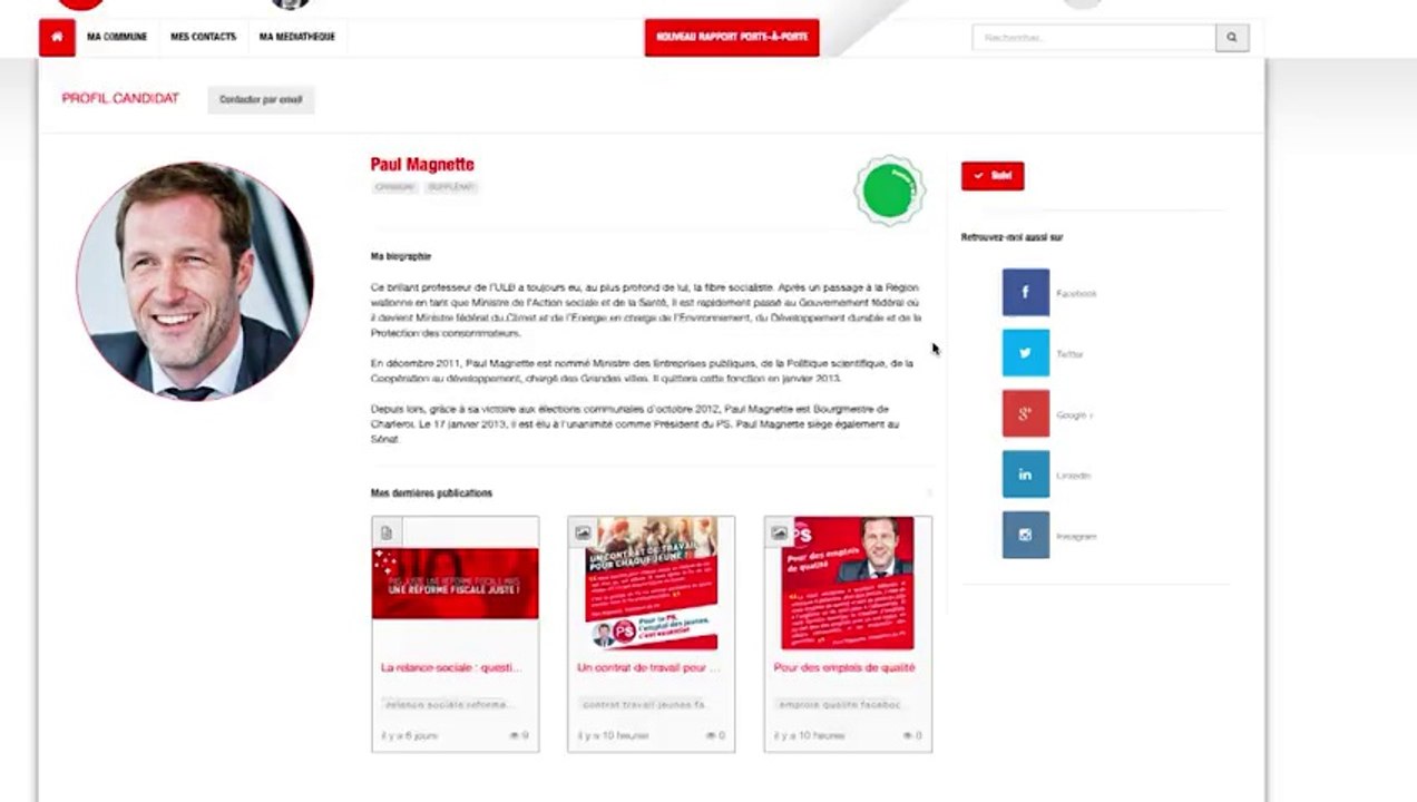 Tutoriel POPS : Mon profil