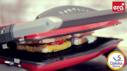 Era SM-20 "Press" Çıkarılabilir Plakalı- Eşit Baskılı- Izgaralı -Tost Makinesi