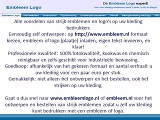 Embleem of logo op kleding bedrukken