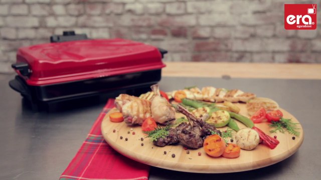 Era SM-5 “JETT” Çift Taraflı Otomatik Pişirici / Zaman Ayarlı +Döküm Pişirme Plakalı+Alt ve Üstte Rezistanslı +Çıkarılabilir Kapaklar