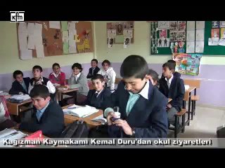 Kağızman Kaymakamı Kemal Duru'nun okul gezileri,