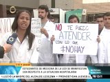 Estudiantes de medicina manifestaron por la situación de los hospitales