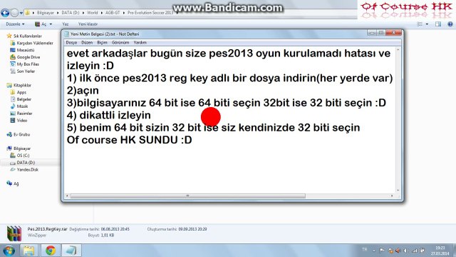 Pes 2013 Oyun kurulamadı hatası ve çözümü