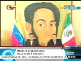 Canciller de México espera que diálogo en Venezuela sea exitoso