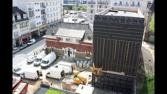 Timelapse du chantier d'extension de la Maison de la consommation et de l'environnement de Rennes
