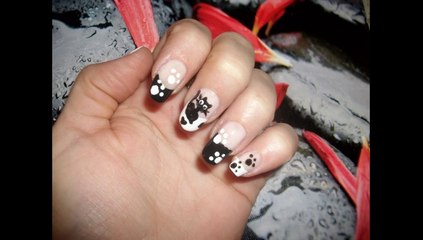 Natl art : Chat et traces de pattes