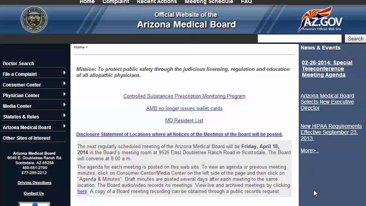 How to find out when a Doctor was licensed