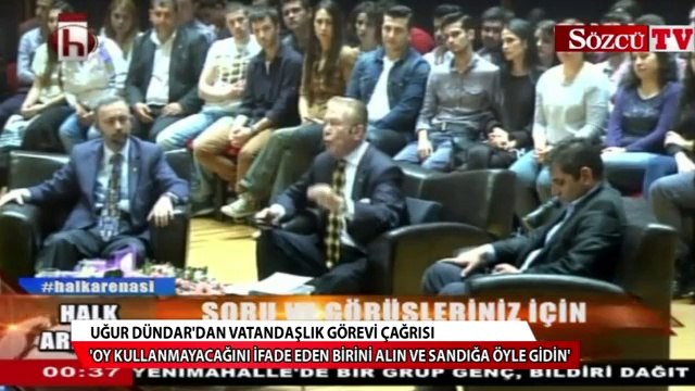 Uğur Dündar'dan vatandaşlık görevi çağrısı