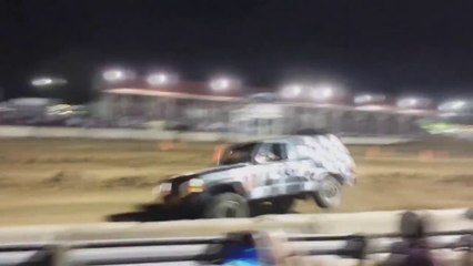 Truck Roll Over! - Hartford Fair Party Plate Jeep Flip