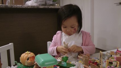 Girl And Sylvanian Families