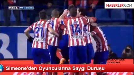 Simeone'den Oyuncularına Saygı Duruşu