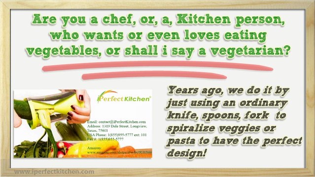 iPerfect Kitchen's Envy Spiral Slicer - Stainless Steel Vegetable Spiralizer