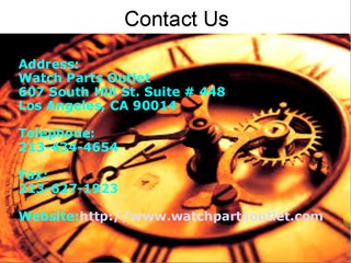 Reason Behind Choosing Watch Parts Online