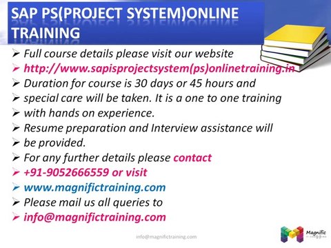SAP PS training | SAP PROJECT SYSTEM Course % SAP PS Online CLASSES